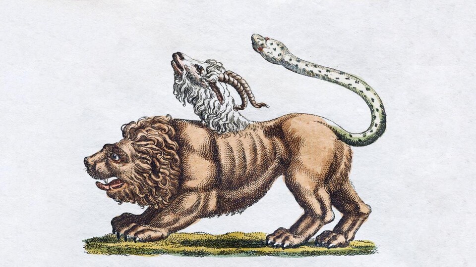 Eione Chimäre, wie in der Mythologie beschrieben. (Bild: Deutschlandfunk)