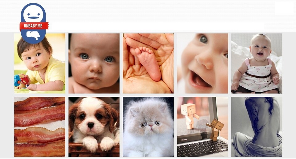 Unbaby.me ersetzt »nervige« Babyfotos durch andere Bilder.