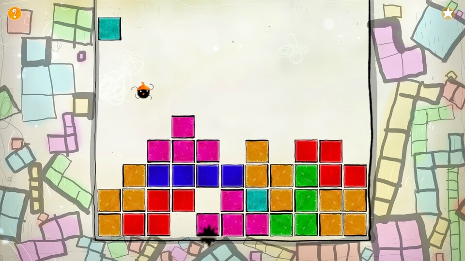 Tetris, Pacman und Spade Invaders: Chuchel bindet gelungen altbekannte Klassiker in sein Gameplay ein.