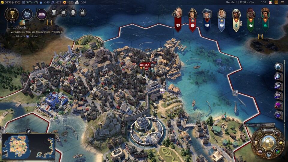 Beschädigte Gebäude in einer Stadt könnt ihr nach Patch 1.2.0 für Civilization 7 alle gleichzeitig reparieren lassen.