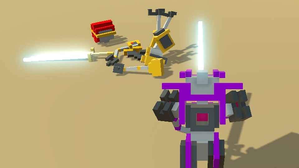 Laserschwertkämpfe mit Robotergladiatoren: Das ist Clone Drone in the Danger Zone.