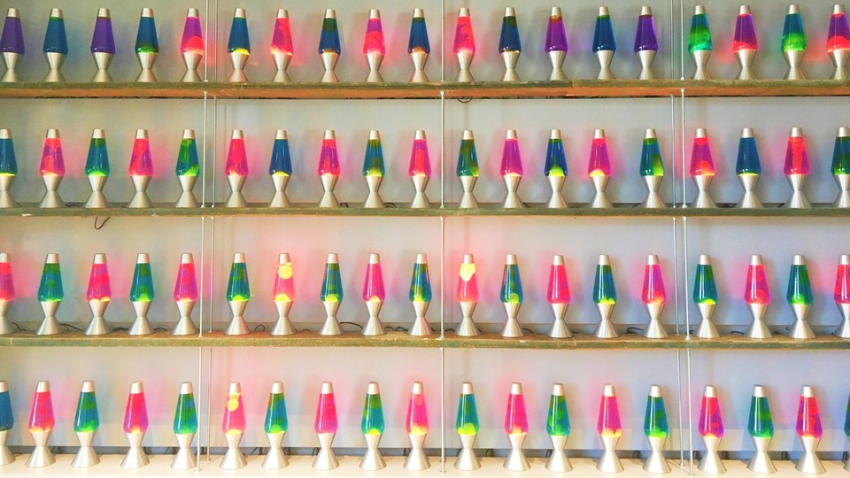 No single photo of the lava lamp wall is the same: a perfect source of random values.  (Image: Cloudflare)