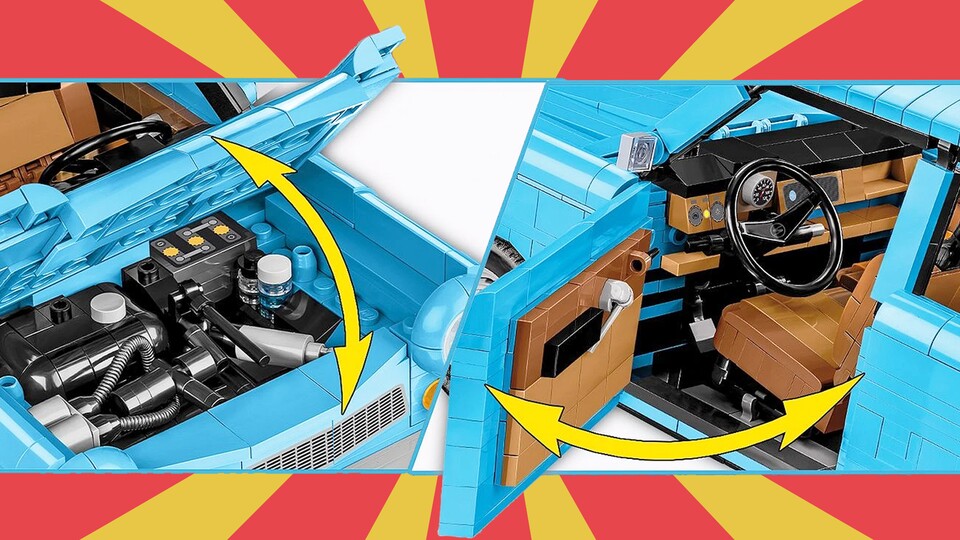 Tür auf und den Tacho begutachten. Selbst unter der Motorhaube verstecken sich bedruckte Steine!