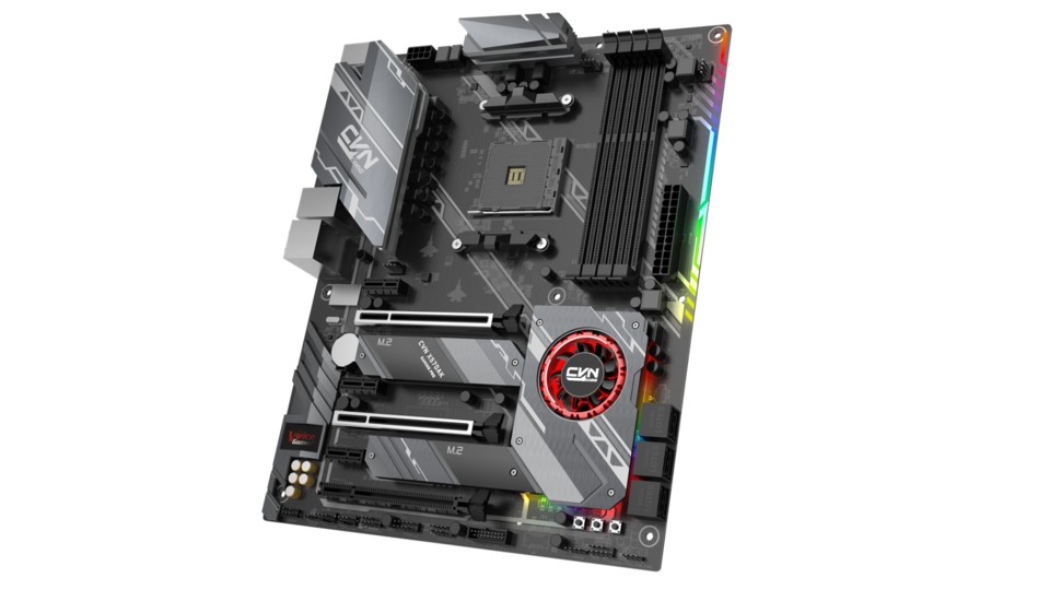 Colorful CVN X570AK Gaming Pro mit PCIe 4.0, DDR4-3466 und einem Lüfter. (Quelle: Wccftech)