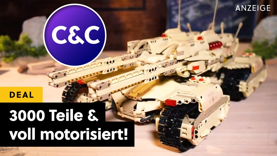 Ferngesteuert, einen halben Meter lang und voll motorisiert - dieser Mammut-Panzer steckt sogar LEGO Technic in die Tasche.