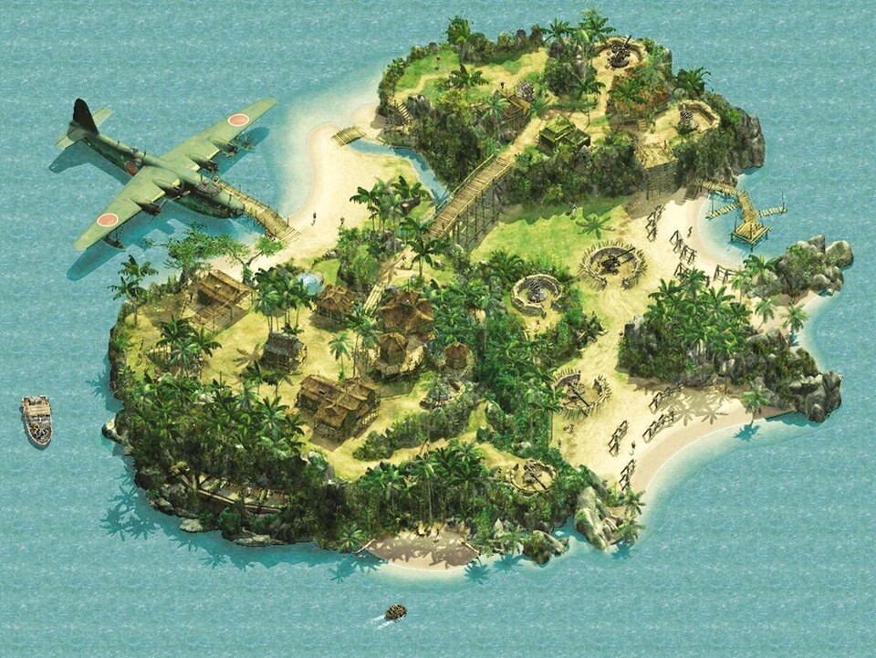 Die idyllische Südseeinsel Savo (rausgezoomt) ist die kleinste der zwölf Karten, wird Sie aber viele Stunden fesseln.