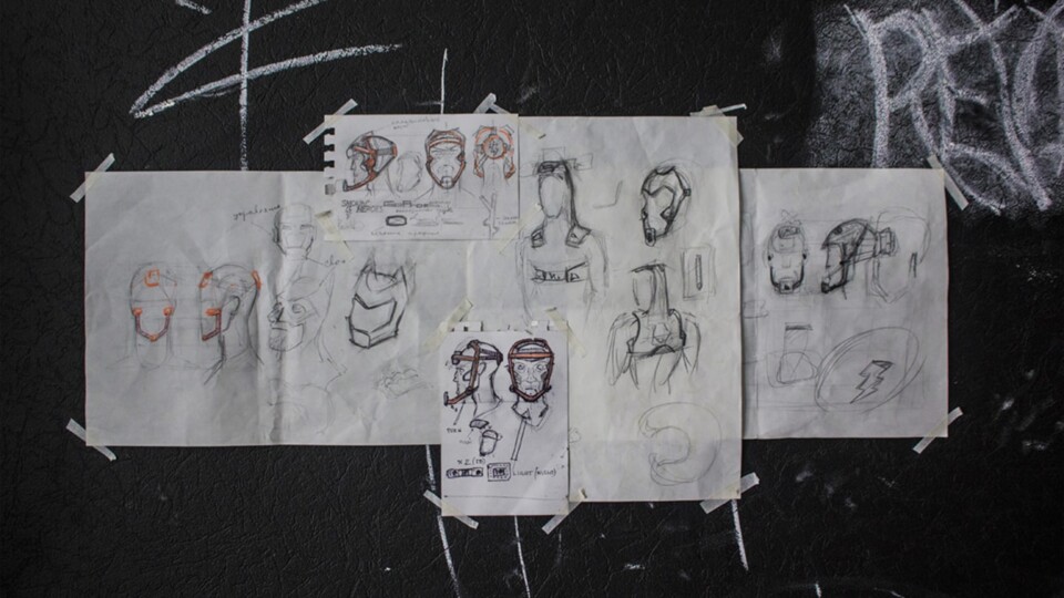 Ist eine der Konzeptzeichnungen etwa die Maske des Doom Guy? (Bild: fxguide)