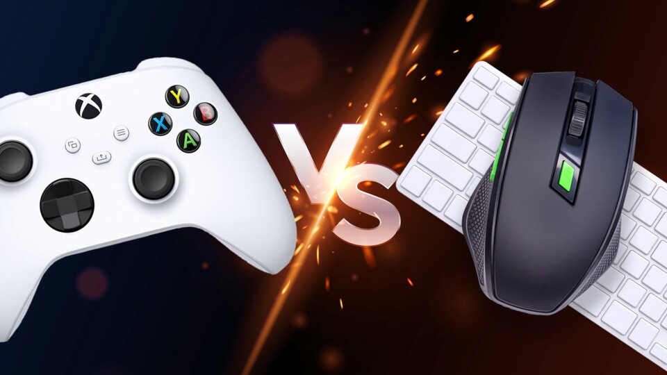 Tell us what input device you prefer to use to play your PC games. (Image: d1sk, emre akkoyun, naruedol via Adobe Stock, Microsoft)