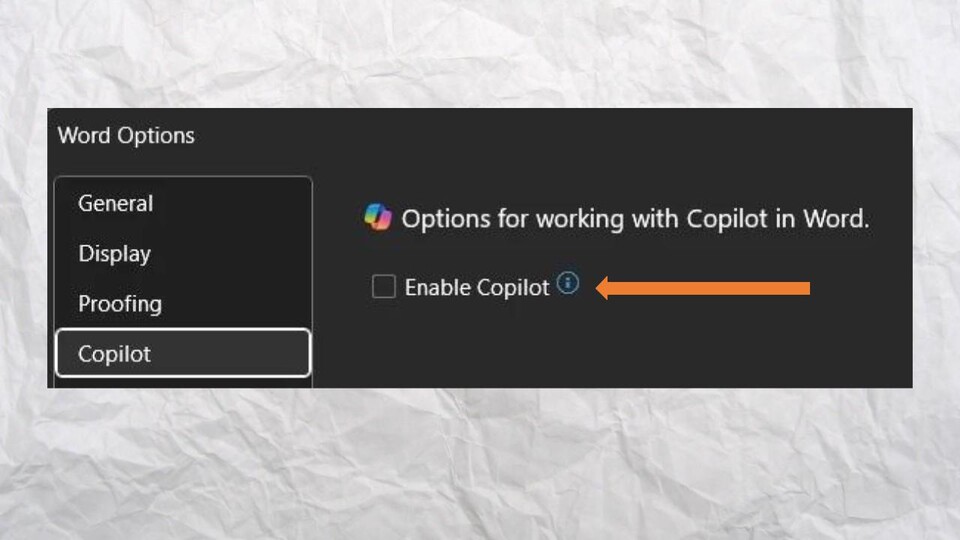 Wenn ihr die neuste Version habt, könnt ihr den Copilot über das Häkchen in den Optionen einfach deaktivieren.