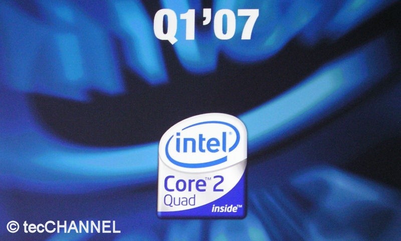 Vier für alle: Mit dem Core 2 Quad bringt Intel im ersten Quartal 2007 Mainstream-CPUs mit Quad-Core-Technologie auf den Markt.