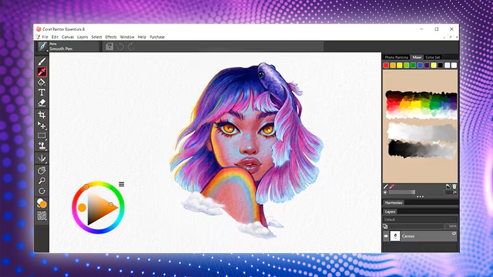 Unter den vielen nützlichen Programmen ist auch das professionelle Zeichenprogramm Corel Painter Essentials 8!