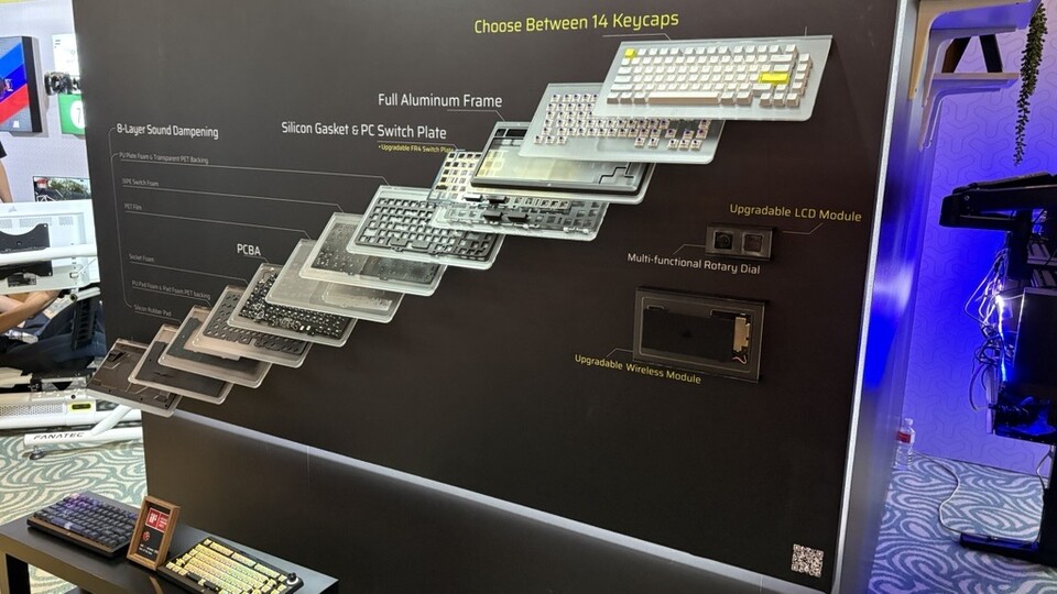 Auf der Computex war auch das spannende Innenleben der Corsair MAKR 75 zu sehen.