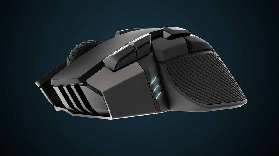 Insgesamt zehn programmierbare Tasten: Die Corsair Ironclaw Wireless SE bietet euch zahlreiche Möglichkeiten für Makros und Shortcuts.