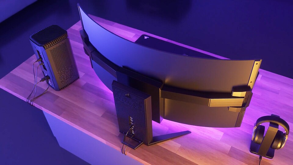 In Zukunft wird es mehr und mehr biegsame Monitore geben. So könnt ihr maximale Immersion beim Gaming und optimale Produktivität mit einem Monitor bekommen.