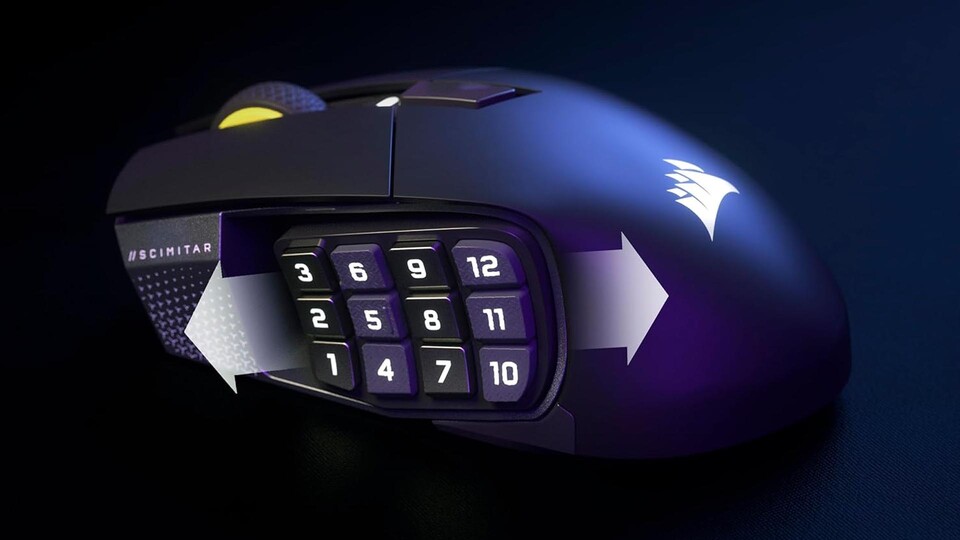 Dank des verstellbaren Key Sliders könnt ihr die Maus ergonomisch an unterschiedliche Handgrößen und Griffstile anpassen.