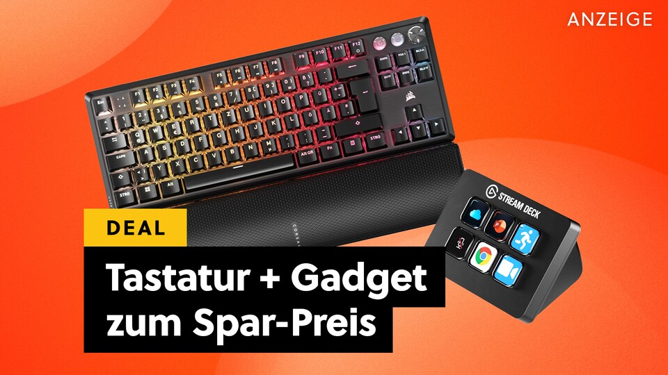 Die Corsair K70 Core zählt für mich zu den besten mechanischen Tastaturen und ein Stream Deck ist auch abseits von Twitch nützlich.