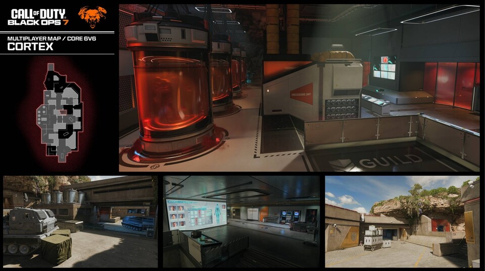 Layout und Locations der Black Ops 7 Map Cortex auf einen Blick.
