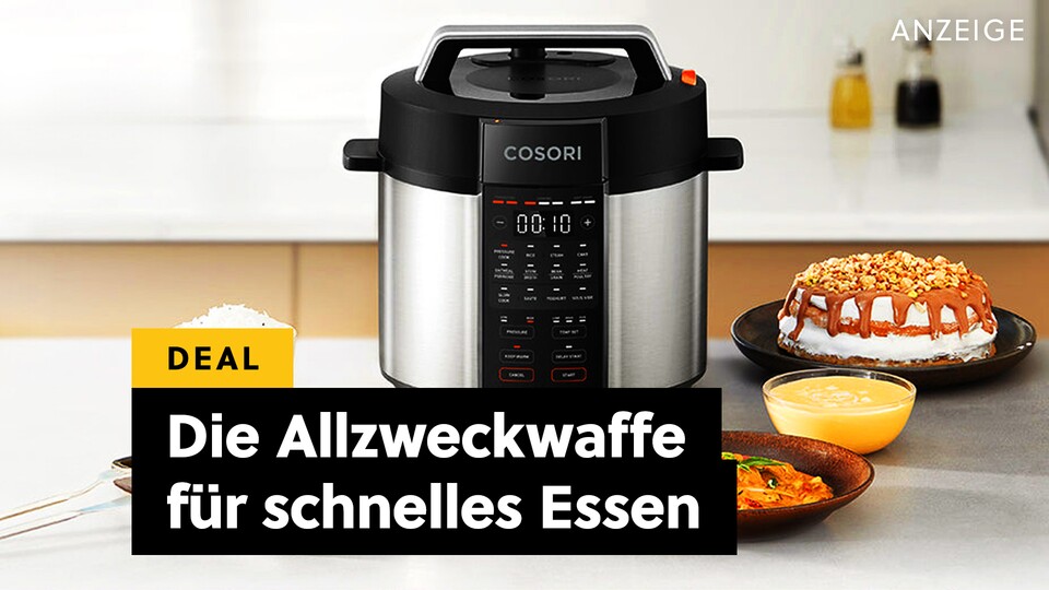 Der Schnellkochtopf von COSORI hat einiges auf dem Kasten – von Dampfgaren, über Slow-Cooking bis hin zu Sauté und Sous Vide.