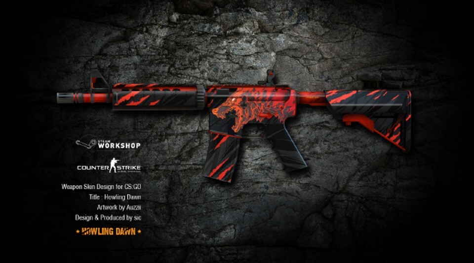 Der offizielle Workshop-Eintrag der M4A4 Howl. Das Skin war sofort populär.