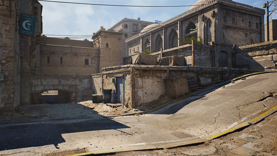 In Unreal Engine 4 erkennt man auf den Straßen von Dust 2 jeden einzelnen Kiesel. (Alle Bildquellen: Artstation, Wiktor Öhman)