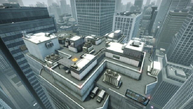 Rooftop Control ist eine offizielle Beispielmap im neuen Map Workshop für CS:GO.