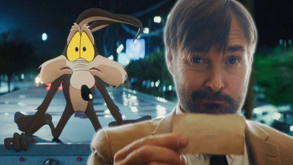 Will Forte (rechts) und Wile E. Coyote gehen vor Gericht. Bildquelle: Warner Bros.Ketchup Entertainment