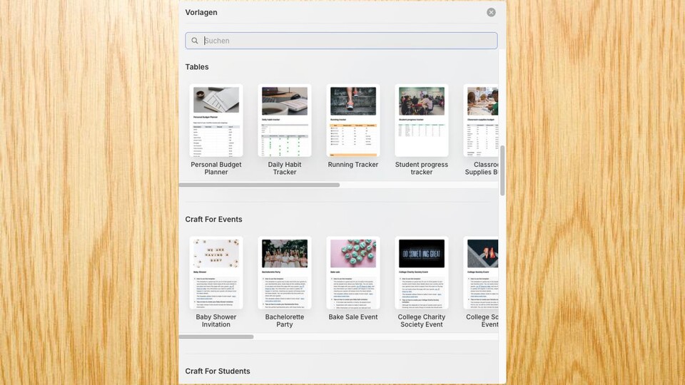 Aus einem Fundus verschiedener Vorlagen findet ihr bereits erste Vorschläge, damit ihr nicht bei Null anfangen müsst.