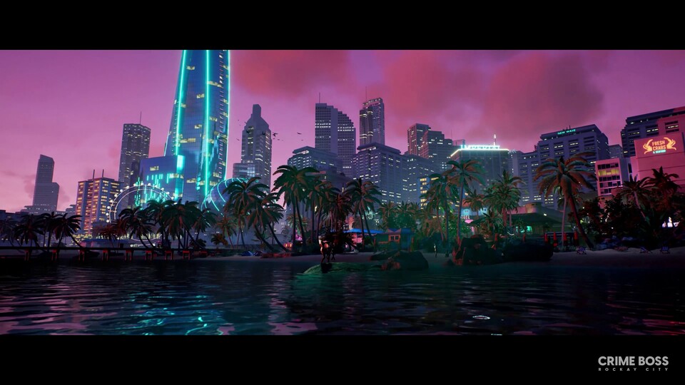 Rockay City ist optisch deutlich vom Miami der 90er Jahre inspiriert.
