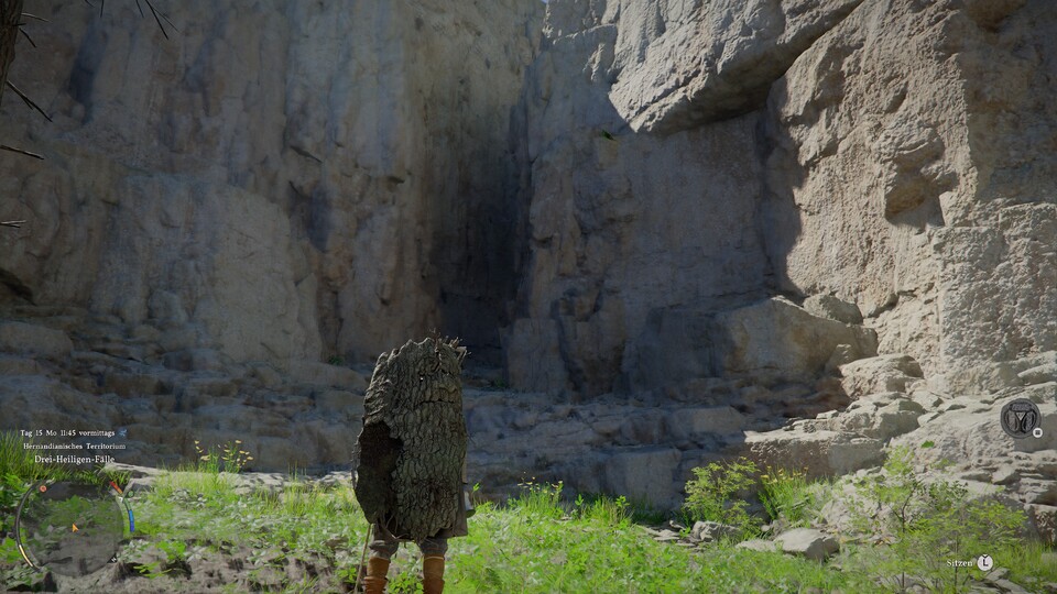 Der Eingang zur Höhle ist leicht zu übersehen. Ihr müsst in den Spalt direkt vor Kliff gehen.