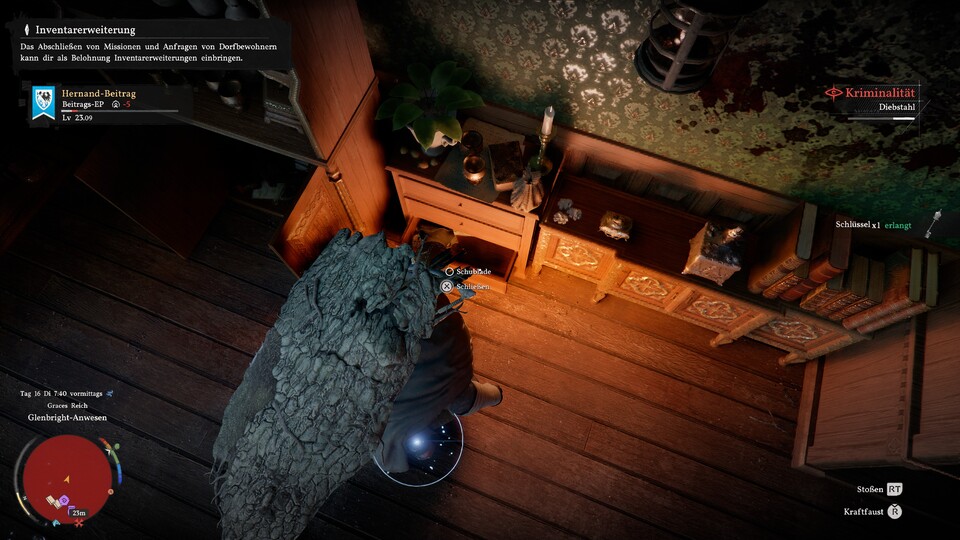 Mit vermummten Gesicht könnt ihr Stehlen, aber Vorsicht: Dadurch sinkt euer Beitrags-EP-Fortschritt.