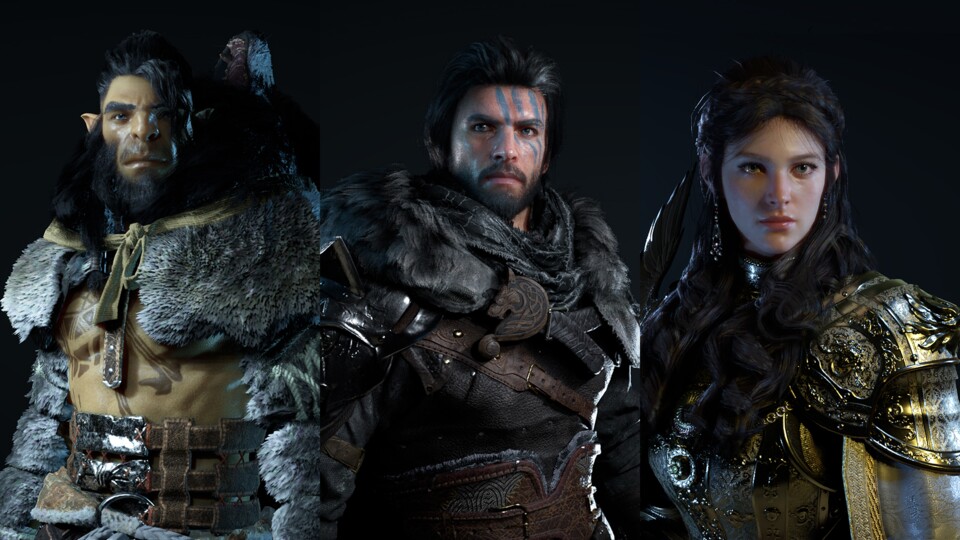 Von links nach rechts: In Crimson Desert gibts mit Oongka, Kliff und Damiane drei spielbare Charaktere.