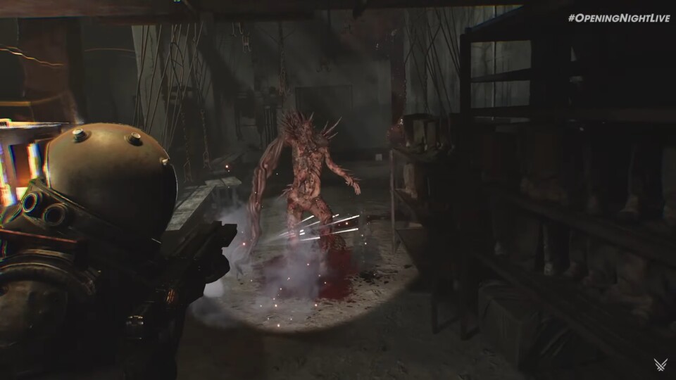 Cronos erinnert vom Look an Dead Space, hat sich für die Monster aber ein eigenes Konzept überlegt: Die Waisen können mit Leichen verschmelzen, um zu einem stärkeren Monster zu mutieren.