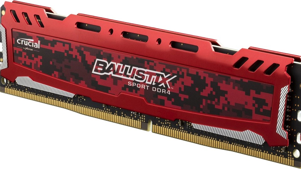 Der Crucial Ballistix Sport 8 GByte DDR4-RAM taktet mit 2400 MHz und eignet sich für aktuelle Skylake-Rechner.