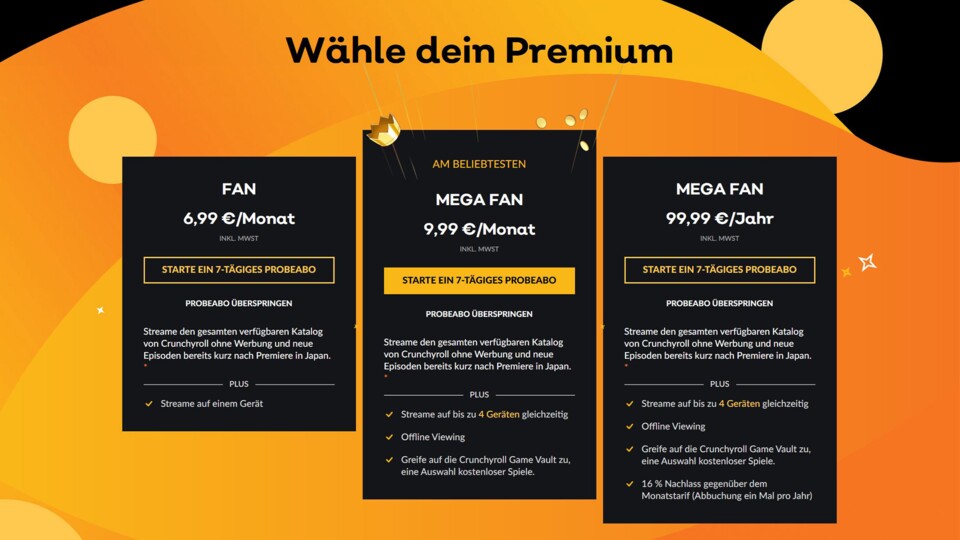 Crunchyroll ist in meinen Augen fair bepreist. (Bild: Crunchyroll)