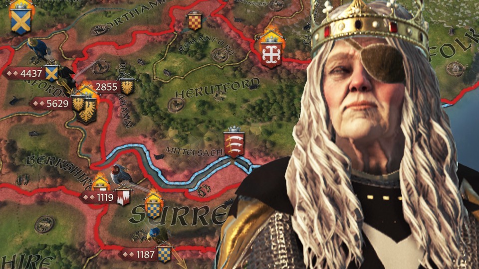 Unsere britische Kaiserin Elisabeth hat in Crusader Kings 3 schon so einige Kriege hinter sich...