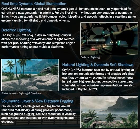 Vor allem in der Echtzeit-Berechnung und der realistischen Darstellung von Licht- und Schatten hebt sich die CryEngine 3 vom Vorgänger ab.