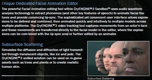 In der CryEngine ist auch ein Editor für Gesichtsanimationen.