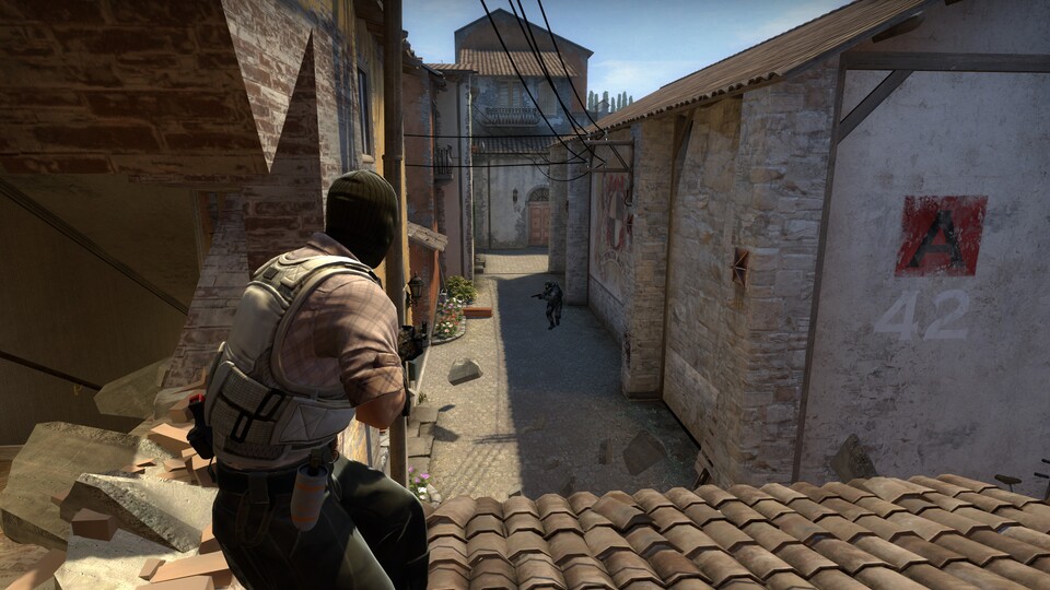 Auf einer Fan-Map in CS:GO könnt ihr Feinde überraschen, indem ihr Wände einreißt.