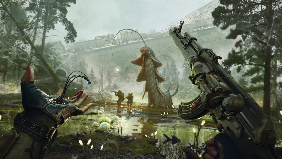 Auch in The Cube erwarten uns kleine und große Kämpfe ganz im Stil von Atomic Heart.