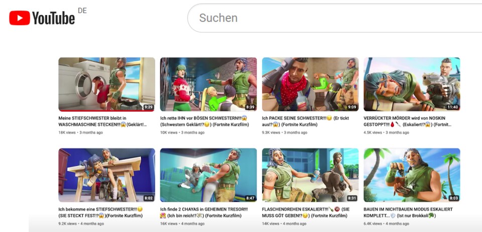 YouTuber Just Nero entlarvt einen anderen YouTuber, der Fortnite-Videos mit Vergewaltigungs- und Hinrichtungsszenen postet. Die Zielgruppe: Kinder und Jugendliche.