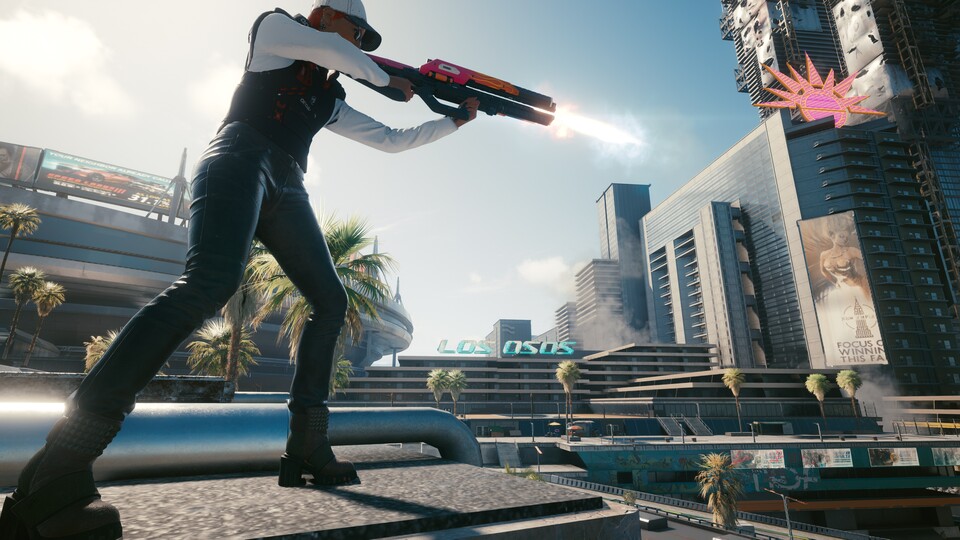 Sexy und gefährlich: Die Techie-Dame steht eher so auf Hitman-Sniper-Action von Hausdächern aus.