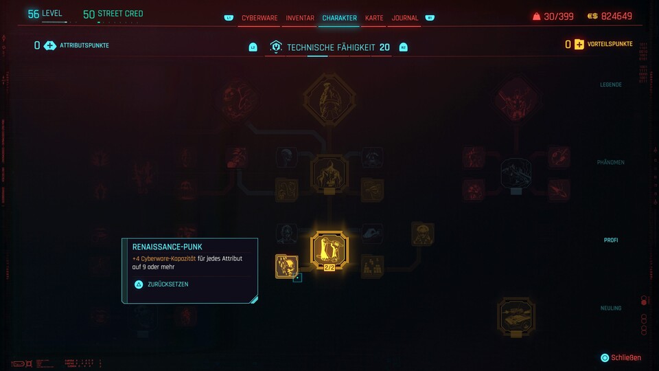 Cyberpunk 2077 CyberwareKapazität erhöhen 3 Methoden für mehr Chrom in Vs Körper