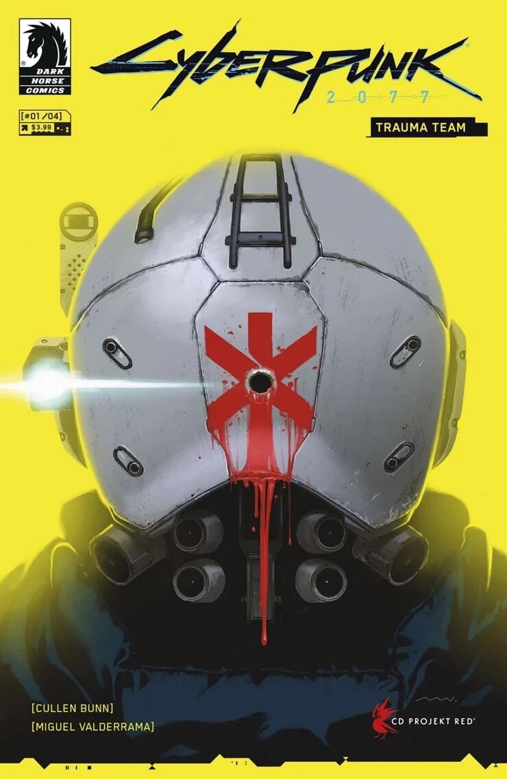 Das offizielle Comic-Cover zum Cyberpunk-2077-Comic Trauma Team. Bildquelle: Dark Horse.
