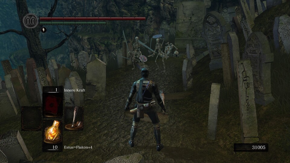 Wer bei einem Bosskampf in Dark Souls in Gras beißt, muss den Weg zum Boss erneut bewältigen – inklusive aller Feinde.