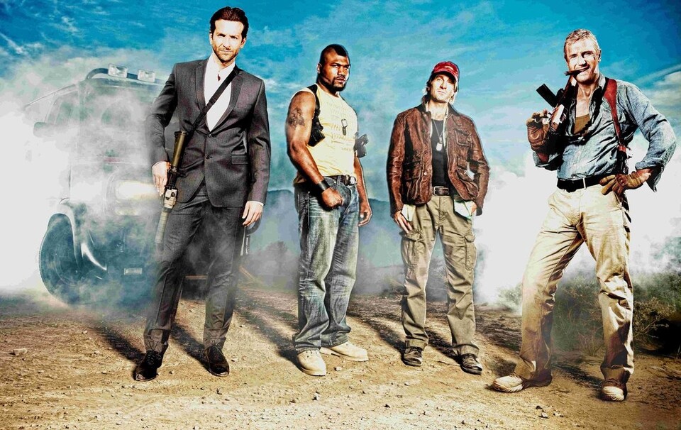 Das neue A-Team: Bradley Cooper, Quinton Jackson, Sharlto Copley und Liam Neeson. 
