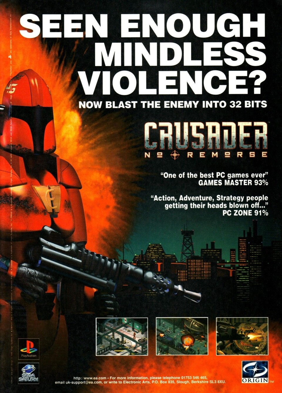 Crusader: No Remorse erschien 1995 und wurde von Electronic Arts vertrieben.