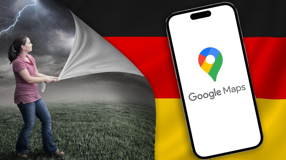 Wer Schlechtwetter-Gefühle wegen des neuen Designs von Google Maps hat, kann auch auf eine deutsche Alternative aufsatteln. (geraltPixabay; Kevin CardenAdobe Stock; keBu.MedienAdobe Stock)