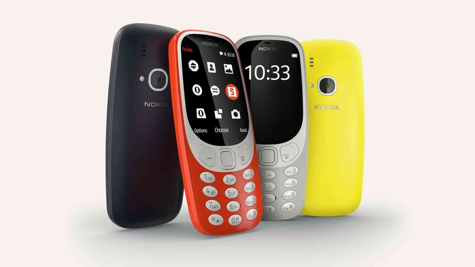 Das neue Nokia 3310 erinnert rein optisch an eine bunte Variante des Handy-Klassikers.
