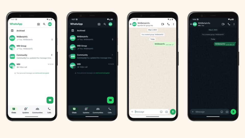 Immer noch grün, aber anders: Das neue WhatsApp-Design. (webetainfo.com)