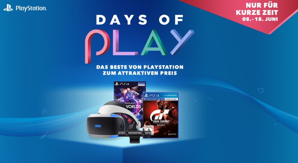 Days of Play 2018 - Top-Angebote von Sony bis zum 11. Juni.